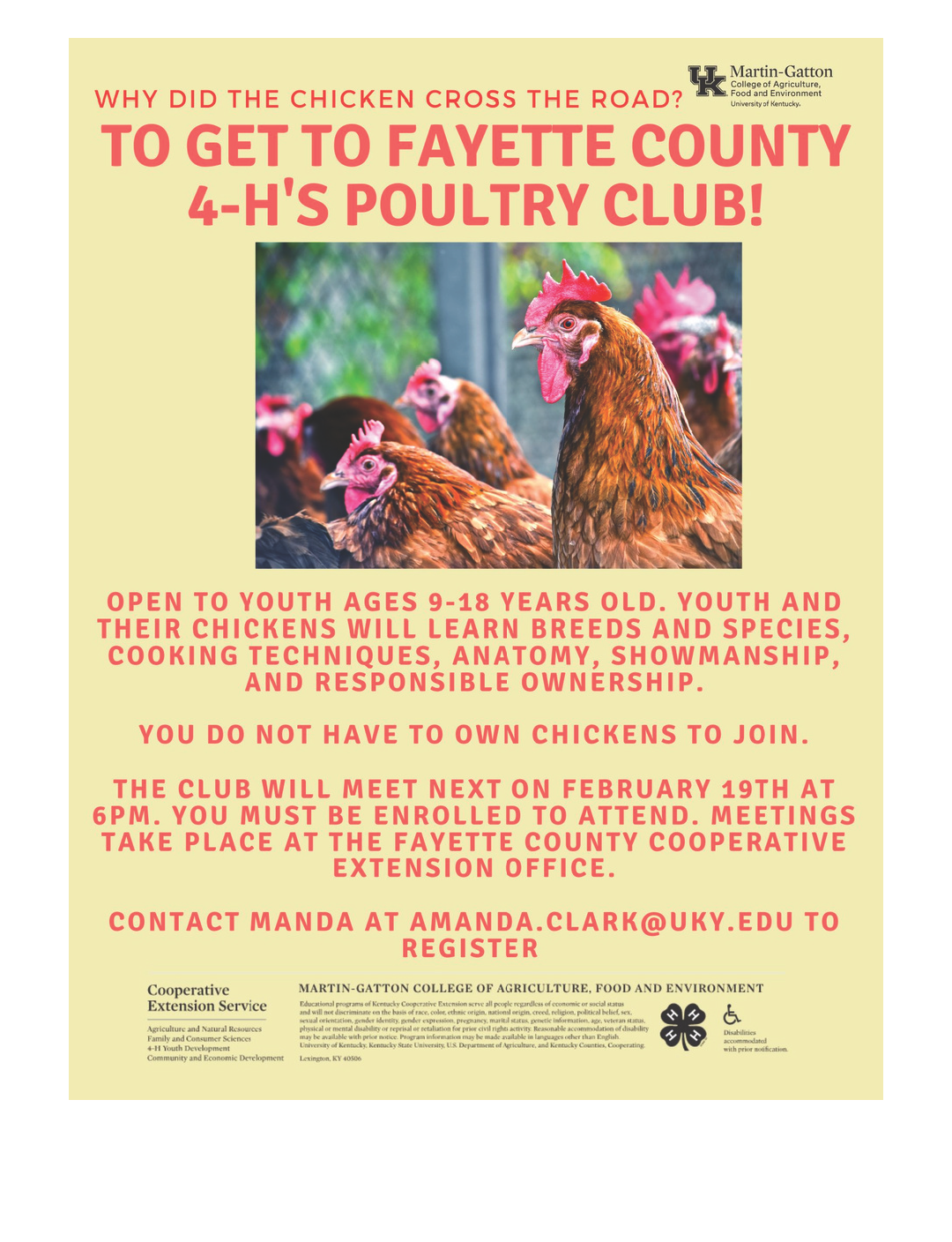 4H Poultry Club