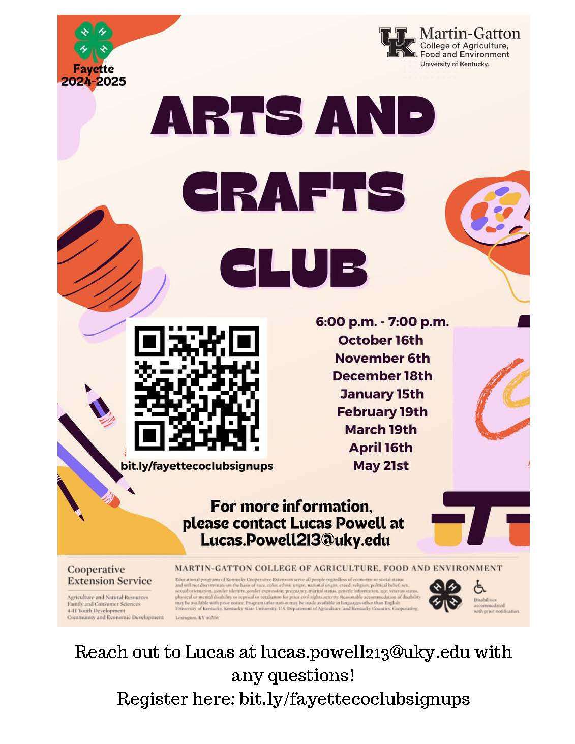 arts and crafts club