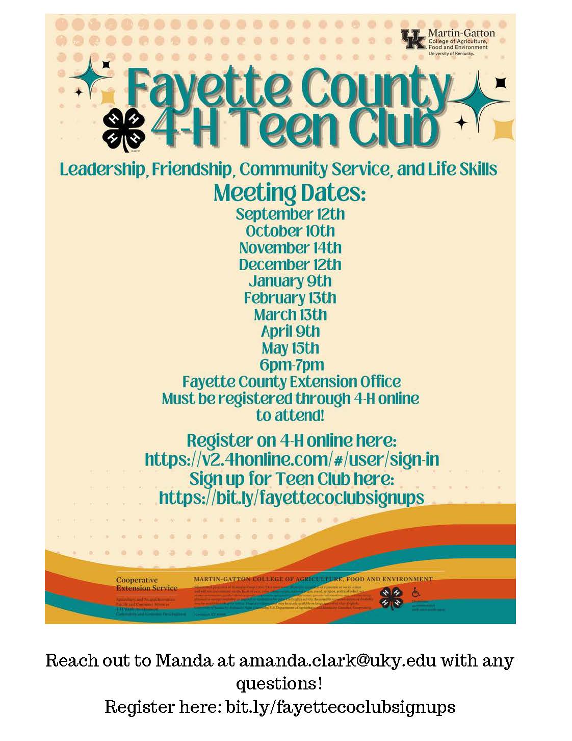 4h teen club 24-25