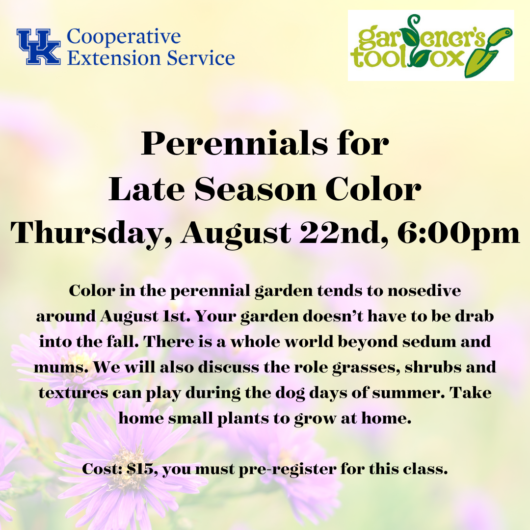 Perennials for Late Season Color 2024