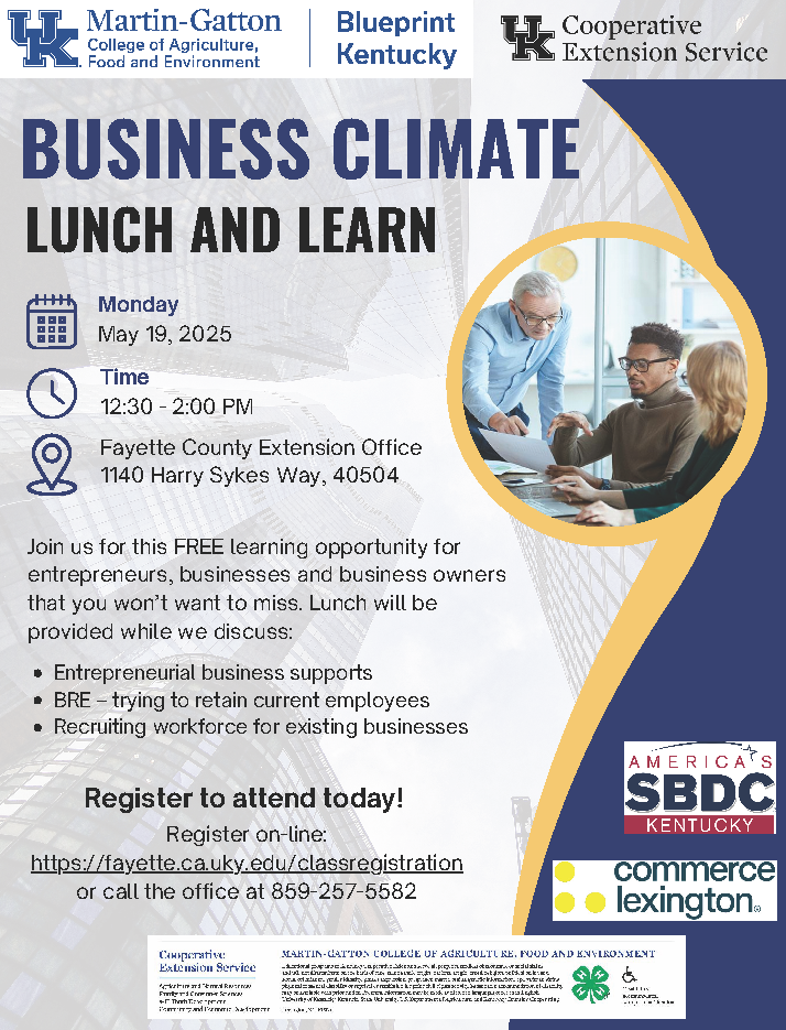 Business Climate Lunch and Learn Reschedule