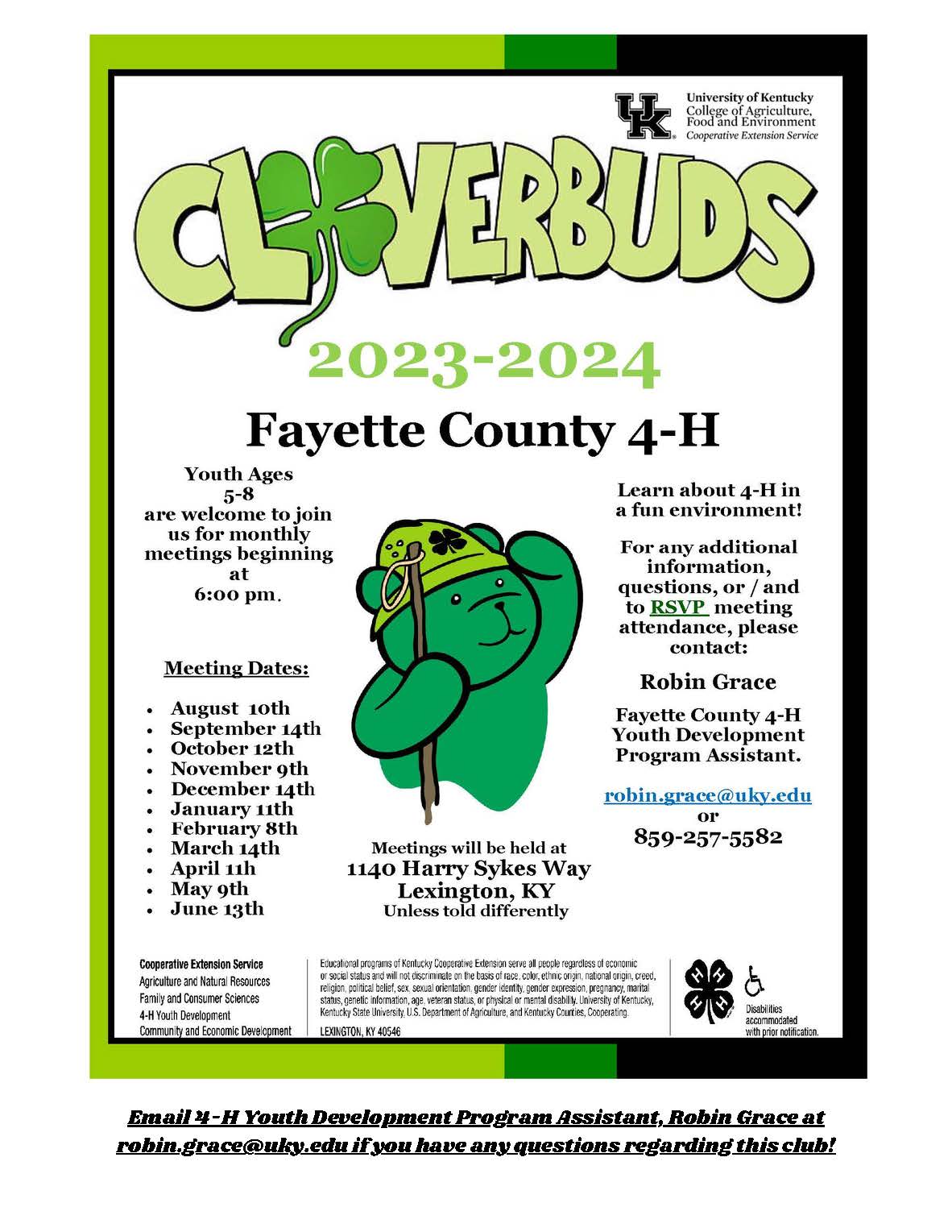 Cloverbuds Flyer