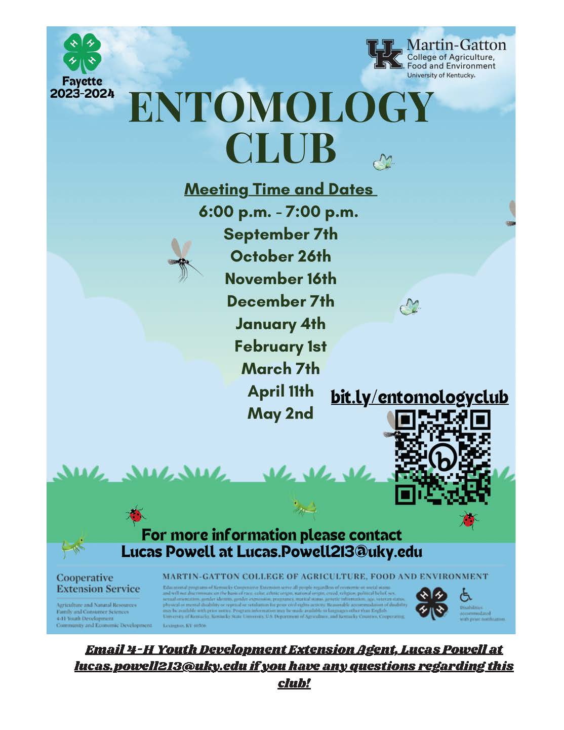 Entomology Club Flyer