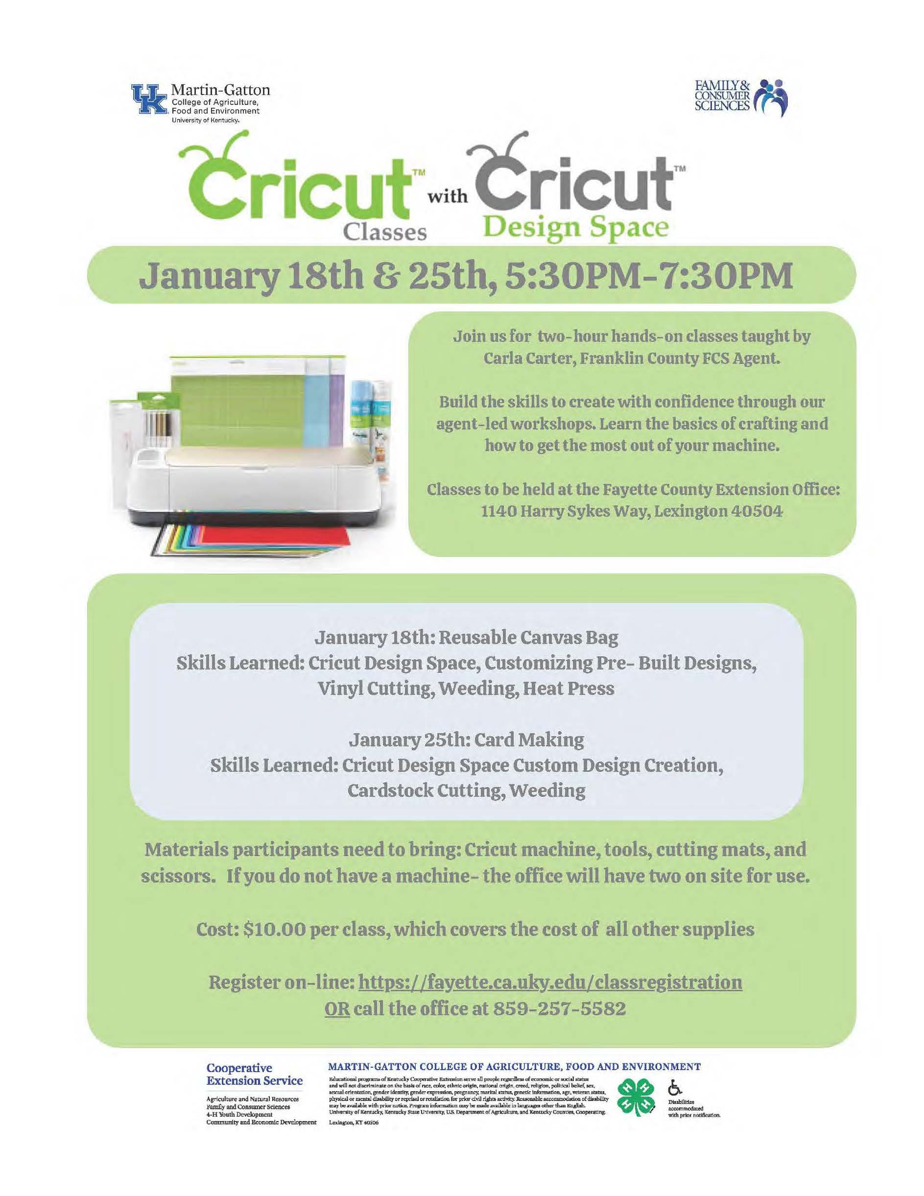 Cricut Class: Card Making  Fayette County Extension Office