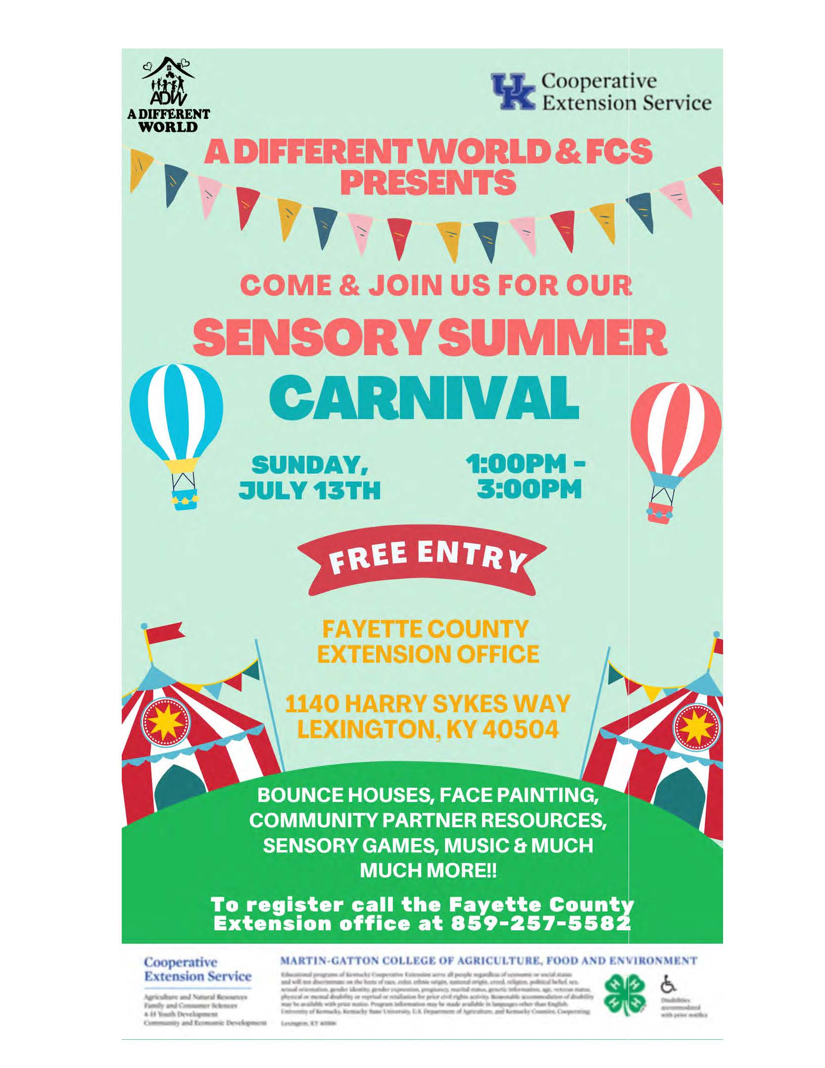 sensory summer carnival
