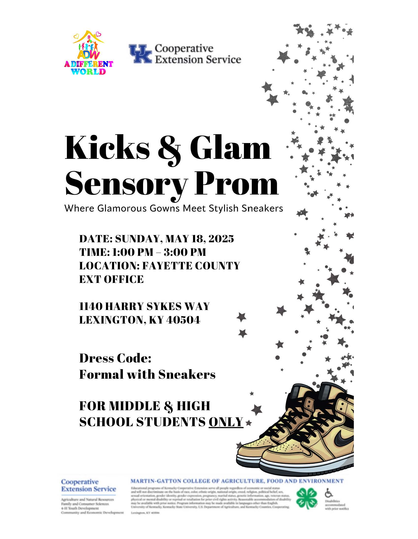 Kicks & Glam Sensory Prom