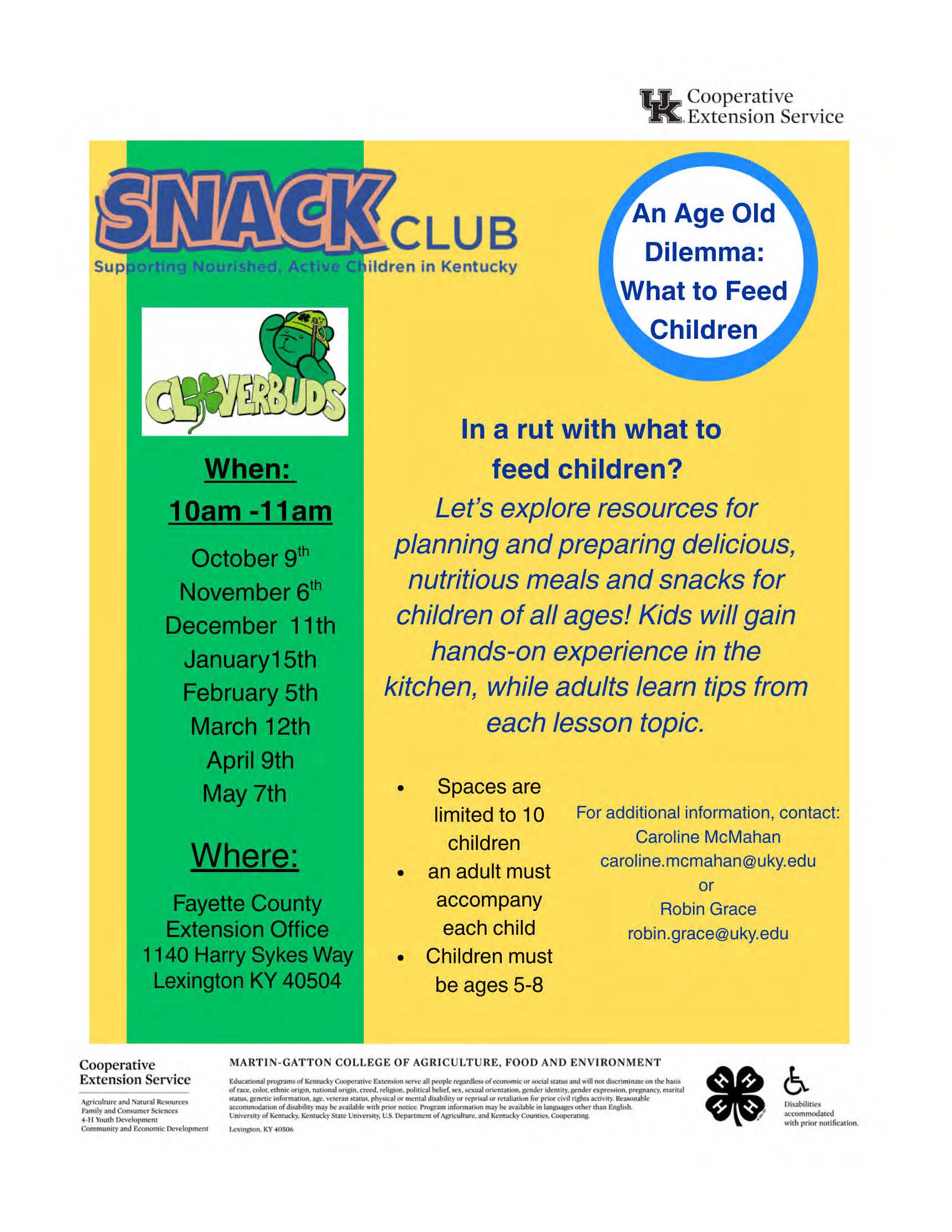 snack club oct 2025 - may 2026