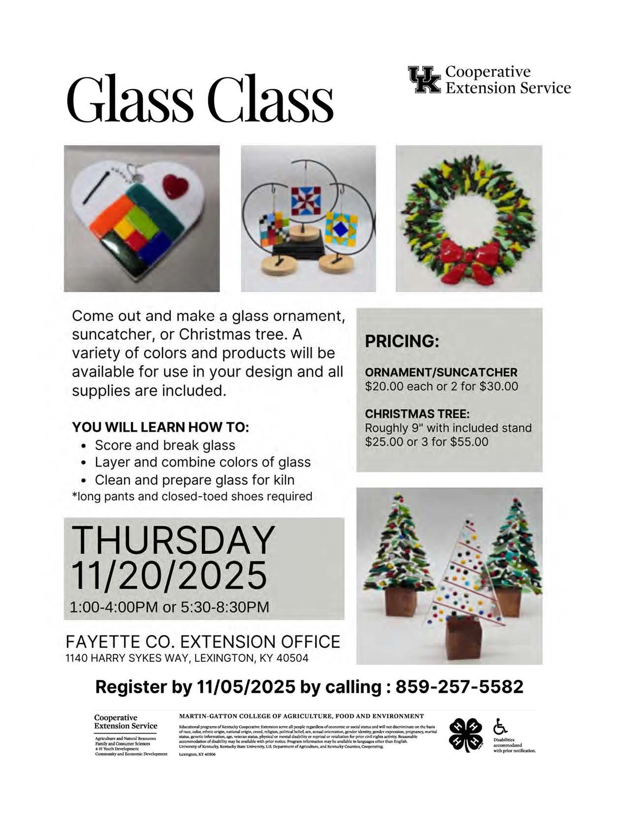glass class november 20 2025