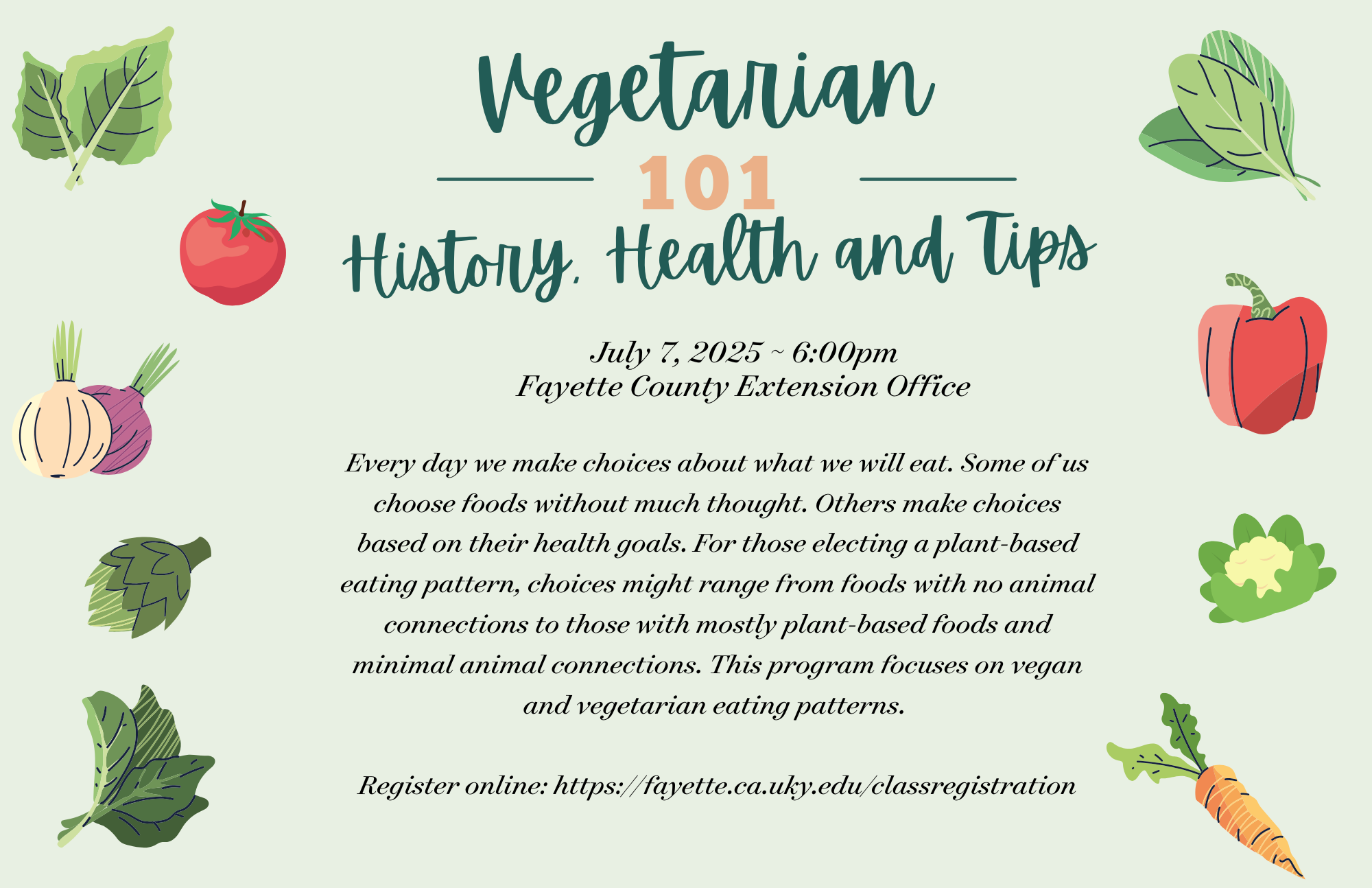 Vegetarian 101 July 7 2025
