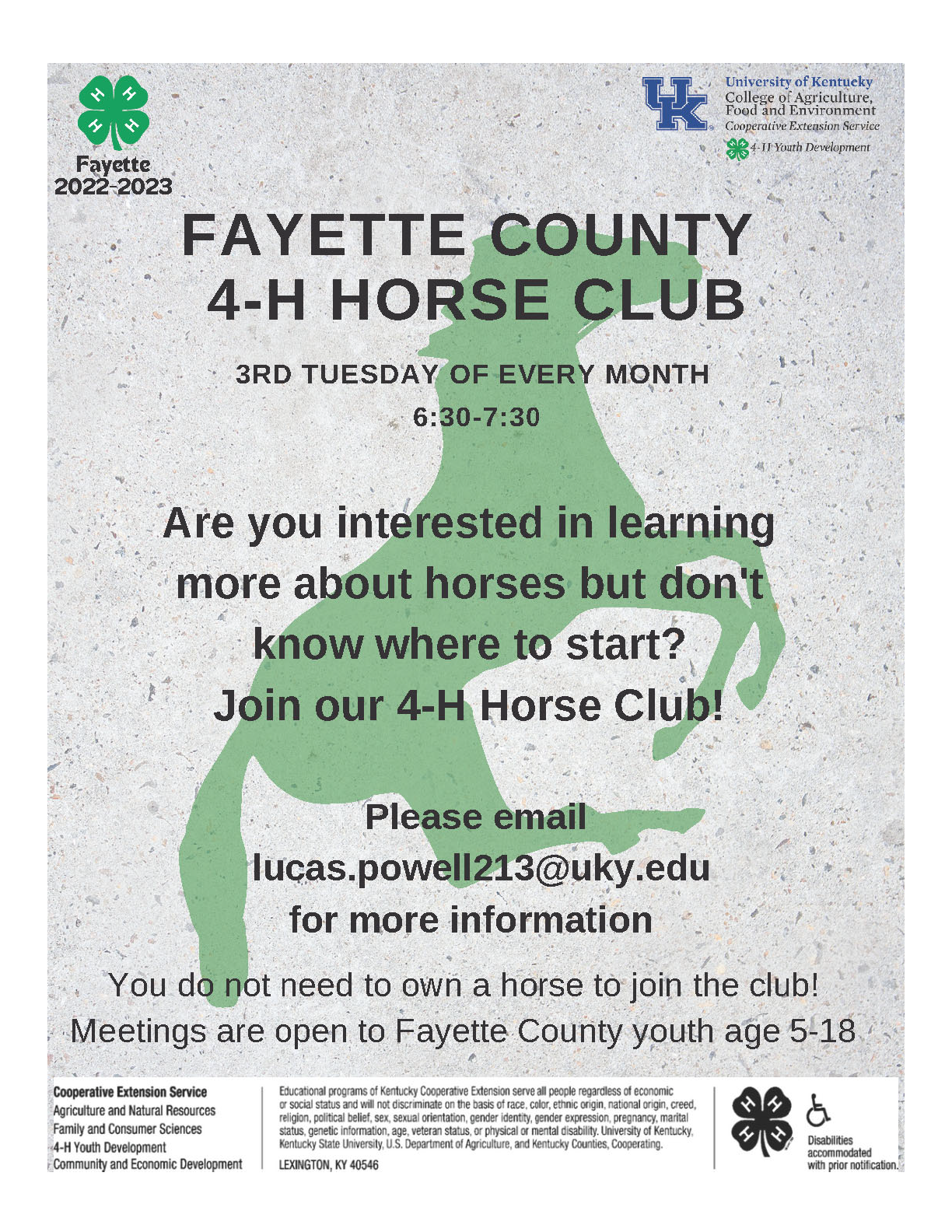 4-H Horse Club Photo