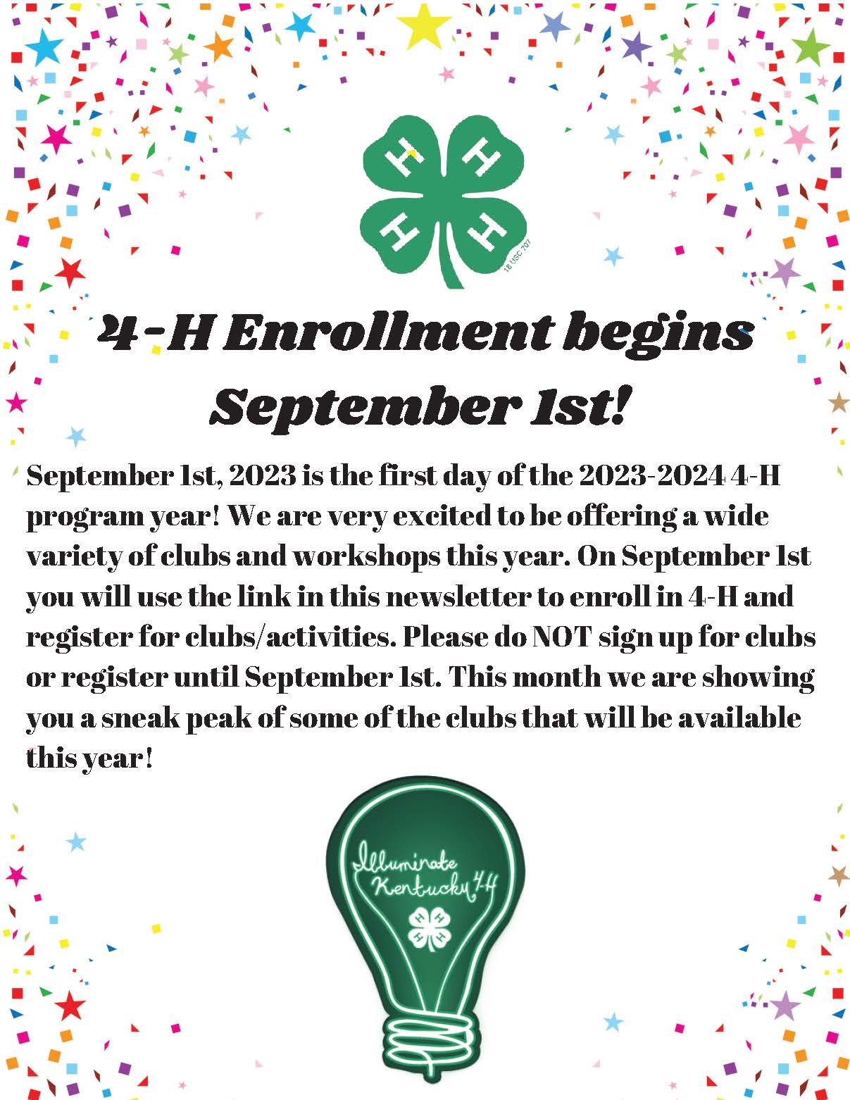 Enrollment September 1