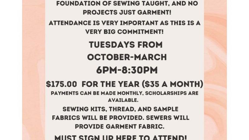 Beyond 4-H Sewing flyer