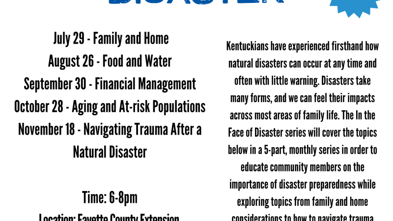 face of disaster